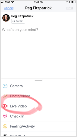 Приложение Facebook Creator запускает живое видео