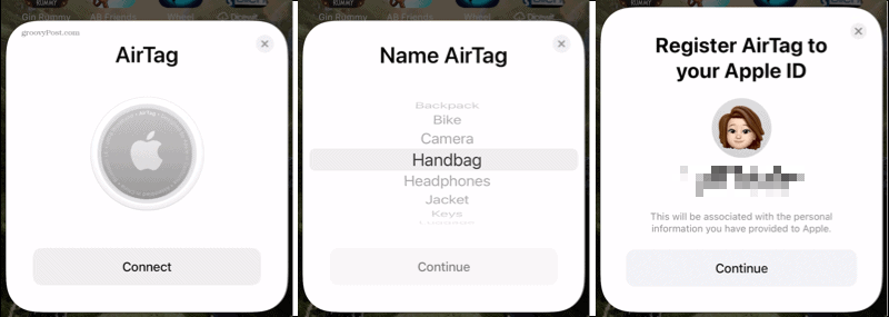 Подключите AirTag к iPhone