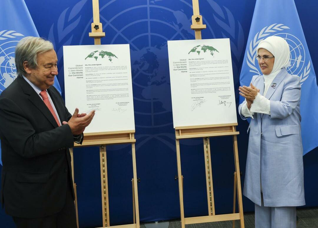 Эмине Эрдоган встретилась с генеральным секретарем ООН в рамках проекта Zero Waste