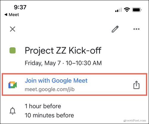 Ссылка Google Meet