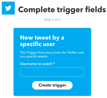 Настройте апплет IFTTT, который запускается новым твитом от определенного пользователя Twitter.