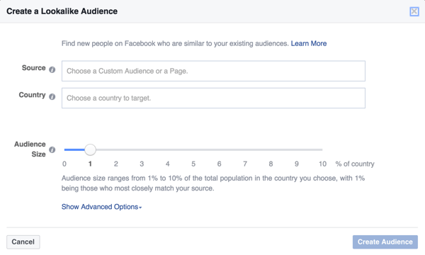 Одна из тактик Facebook может заключаться в создании похожей аудитории для таргетинга с помощью вашей рекламы в Facebook.