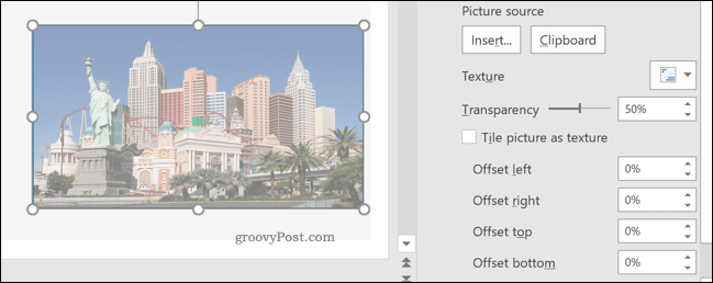 Пример прозрачного изображения в PowerPoint