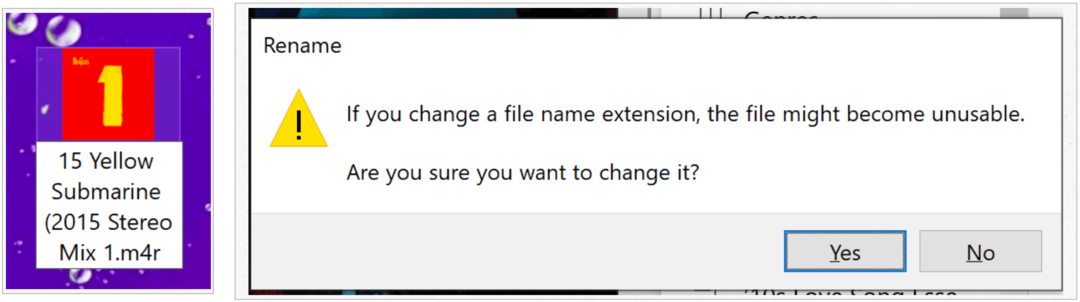 Windows подтверждает изменение расширения файла