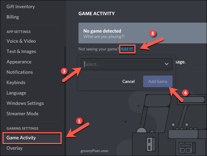 Добавление игры в Discord