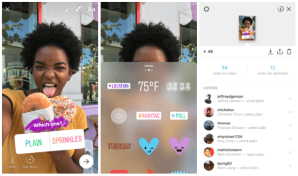 Instagram представил новую интерактивную наклейку для опроса, которая позволяет пользователям задавать вопросы и видеть результаты ваших друзей и подписчиков, когда они голосуют в режиме реального времени. 