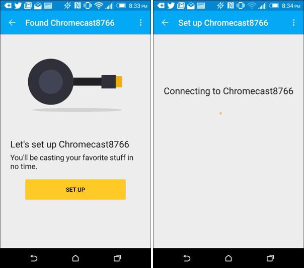 Настройте новый Chromecast