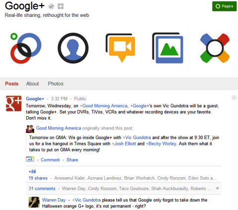 Страницы Google+ - Google+