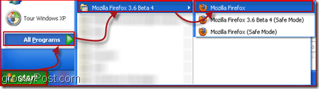 Открытие Firefox
