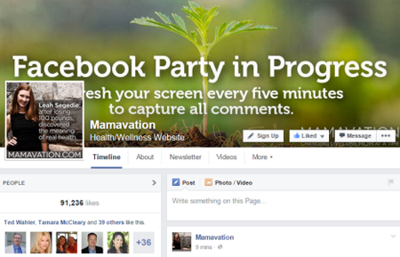 mamavation facebook вечеринка изображение обложки