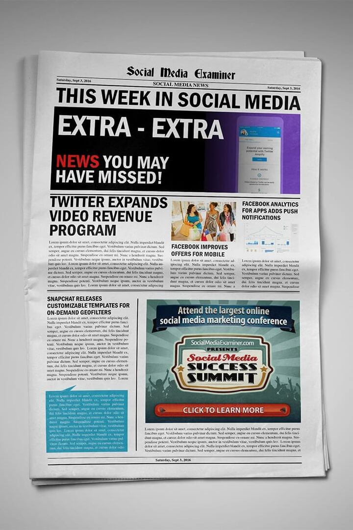 Twitter открывает предварительную видеорекламу, совместное использование доходов от видео и другие новости социальных сетей с 3 сентября 2016 года.