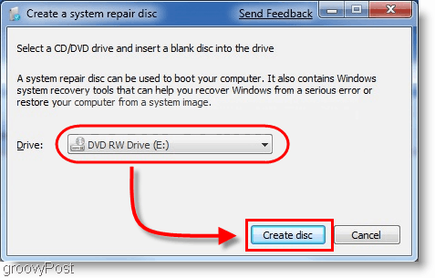 Windows 7: создайте диск восстановления системы