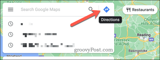 Начать маршруты в Google Maps