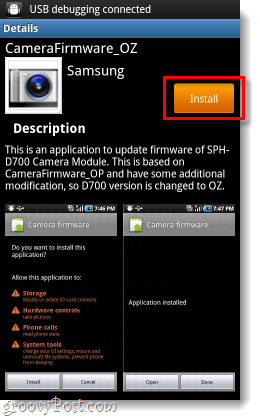 Программа установки обновления прошивки камеры Samsung