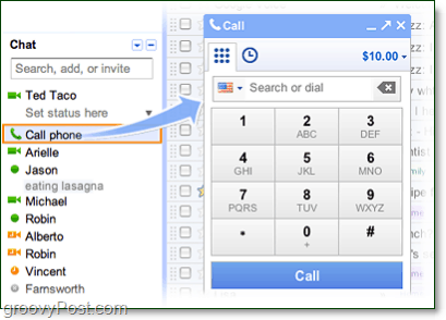 звонить на телефоны из Google Voice Gmail