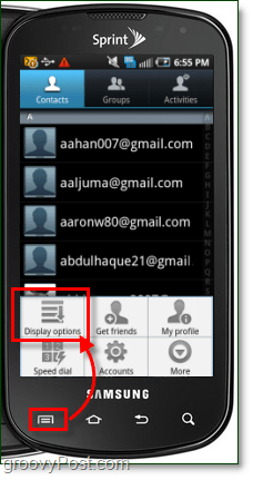 параметры отображения на телефоне Android