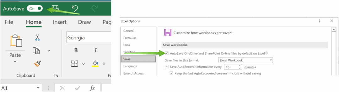 Сохранение файлов Excel в OneDrive Автосохранение Microsoft Excel