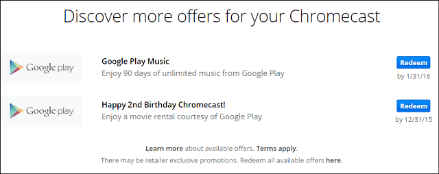 Владельцы Google Chromecast получают бесплатный прокат фильмов на второй день рождения