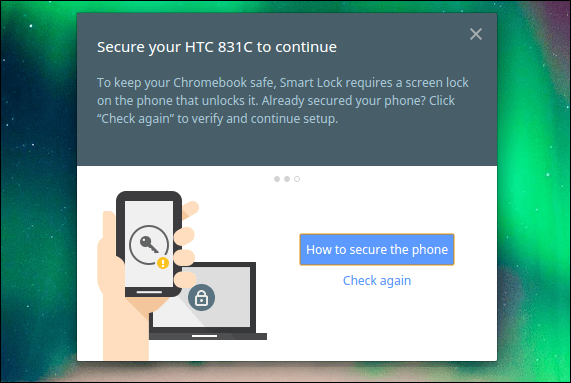 блокировка экрана Chromebook