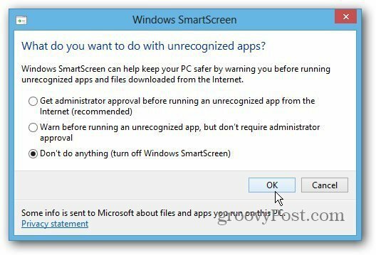 Настройка SmartScreen