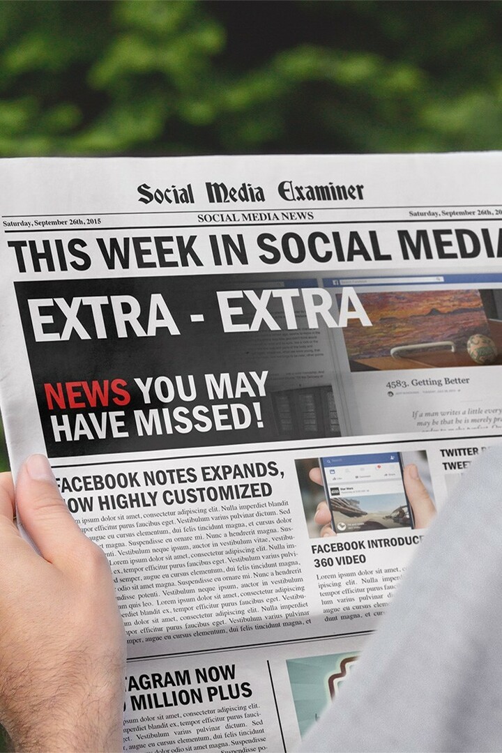 Улучшения Facebook Notes: на этой неделе в социальных сетях: Social Media Examiner