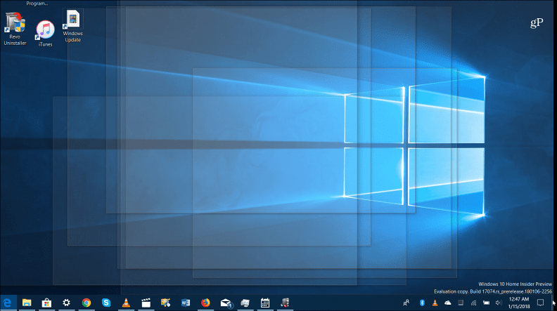 Функция просмотра рабочего стола Windows 10