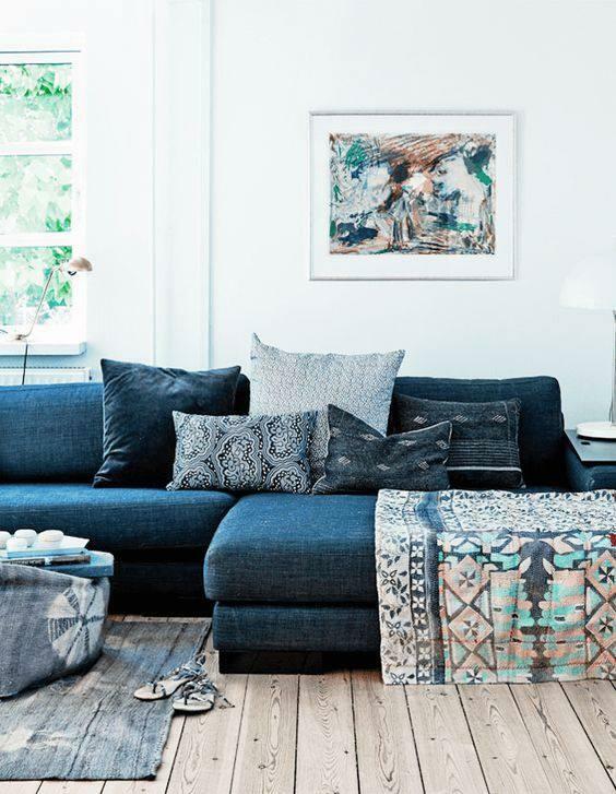 Комплекты диванов цвета индиго 