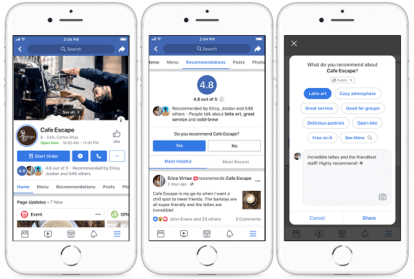 Facebook изменил дизайн страниц более 80 миллионов компаний на своей платформе, чтобы людям было проще взаимодействовать с местными компаниями и находить то, что им больше всего нужно.