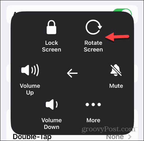 Отключить поворот экрана на iPhone