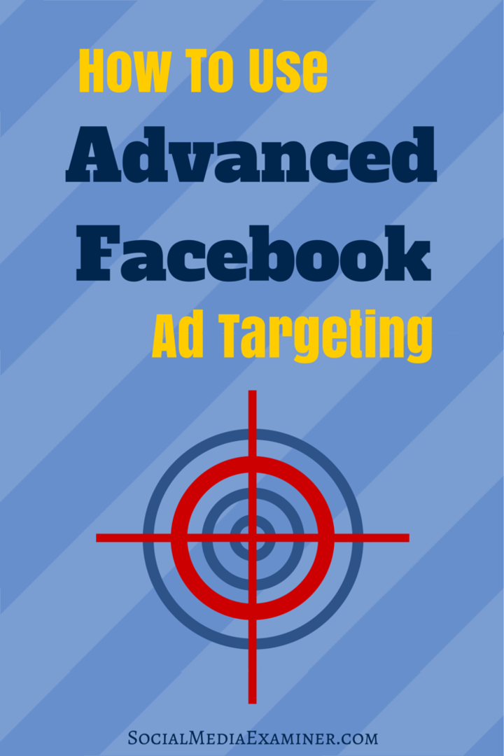 Как использовать расширенный таргетинг рекламы на Facebook: специалист по социальным медиа