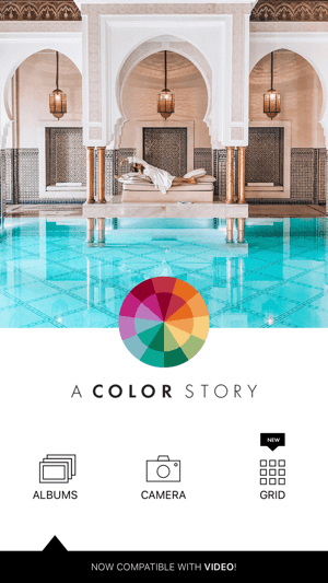Создайте цветную историю в Instagram, шаг 1, с параметрами загрузки.