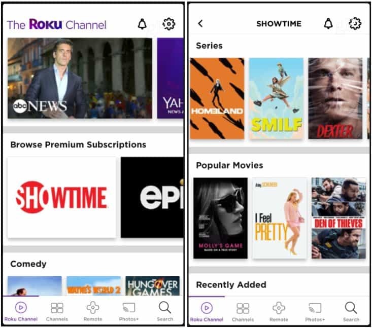 Премиум Каналы Приложение Roku Channel iOS