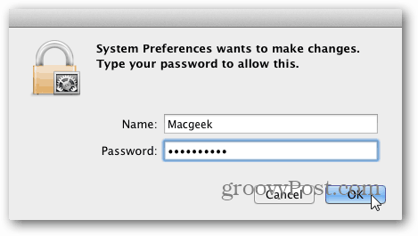 системный пароль mac