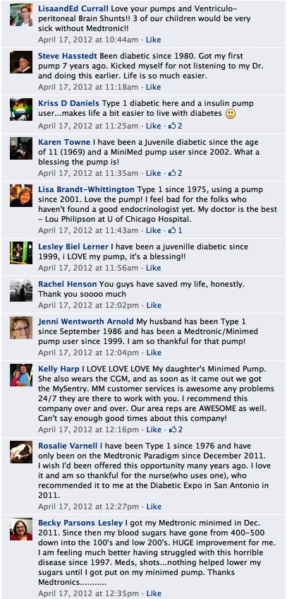 medtronic диабет первый комментарий в фейсбуке истории