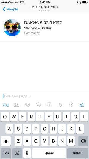 экран приложения facebook messenger