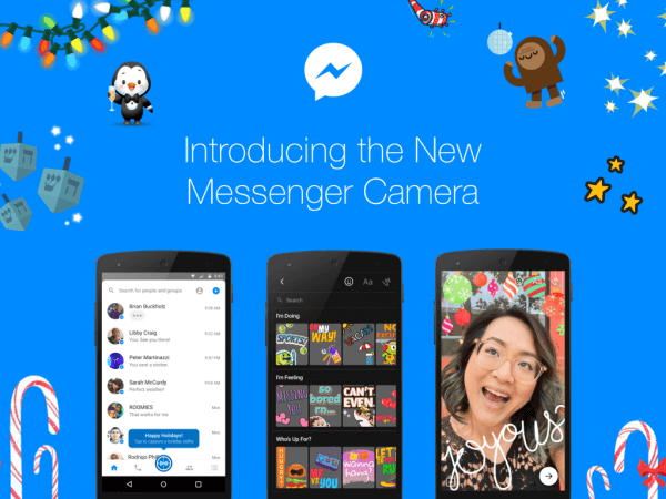Facebook объявил о глобальном запуске новой мощной встроенной камеры в Messenger.
