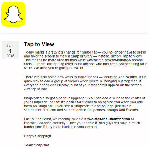 изменения отзывов клиентов Snapchat