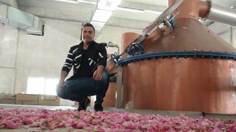 Бердан Мардини основал фабрику розового масла в своем родном городе Марде