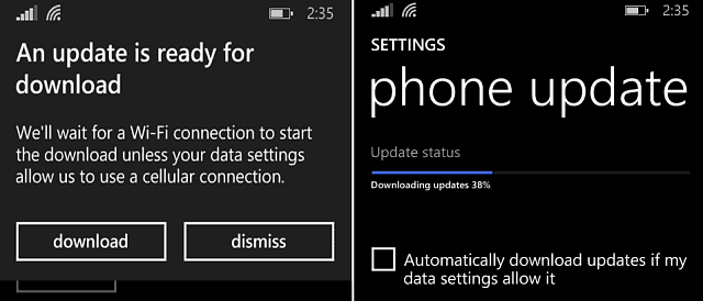обновление Windows Phone 8-1 Обновление