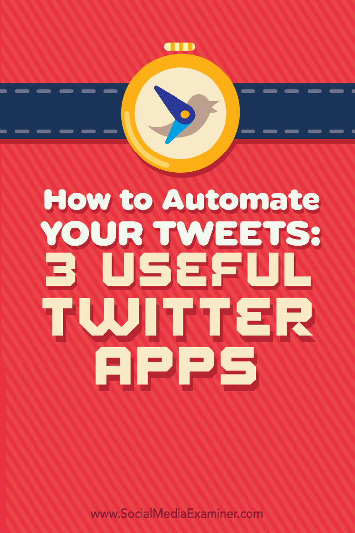 Как автоматизировать ваши твиты: 3 полезных приложения для Twitter: Social Media Examiner