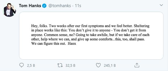 Том Хэнкс исцелил