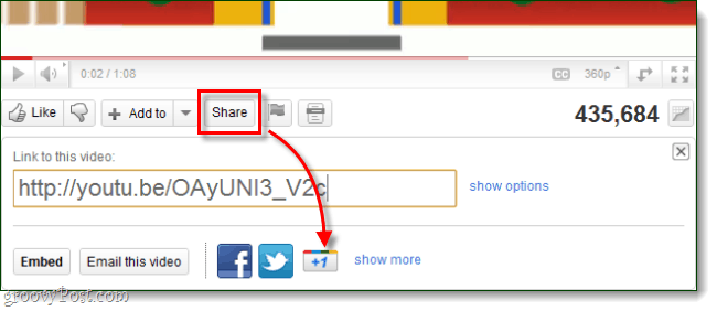 Кнопка Google +1 на YouTube