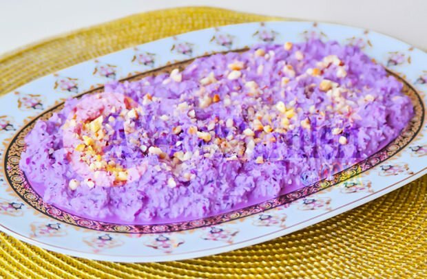 салат из фиолетовой пасты