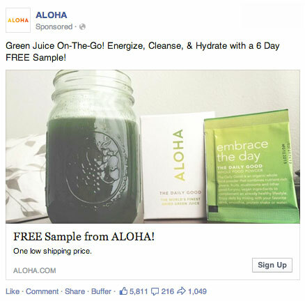 реклама лидогенерации aloha facebook