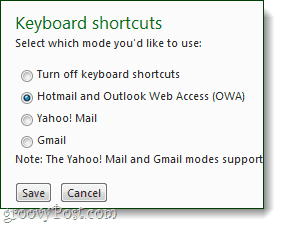 использовать горячие клавиши или ярлыки Yahoo или Gmail