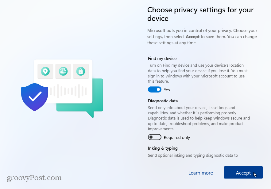 Конфиденциальность-Настройки Windows 11
