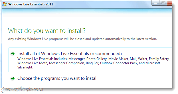 установить Windows Live основы