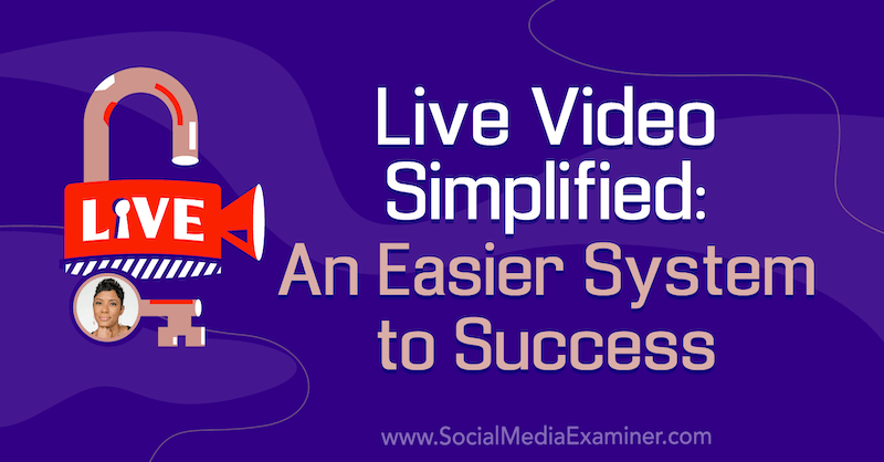 Упрощенное живое видео: более простая система к успеху с идеями Тани Смит из подкаста по маркетингу в социальных сетях.