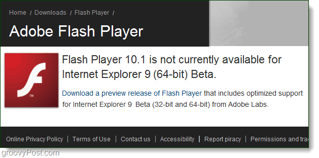 Adobe Flash Player для Internet Explorer 9