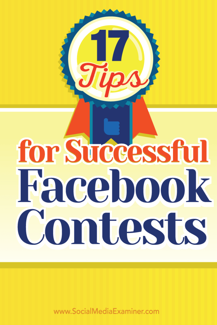 17 советов по успешному проведению конкурсов в Facebook: специалист по социальным медиа